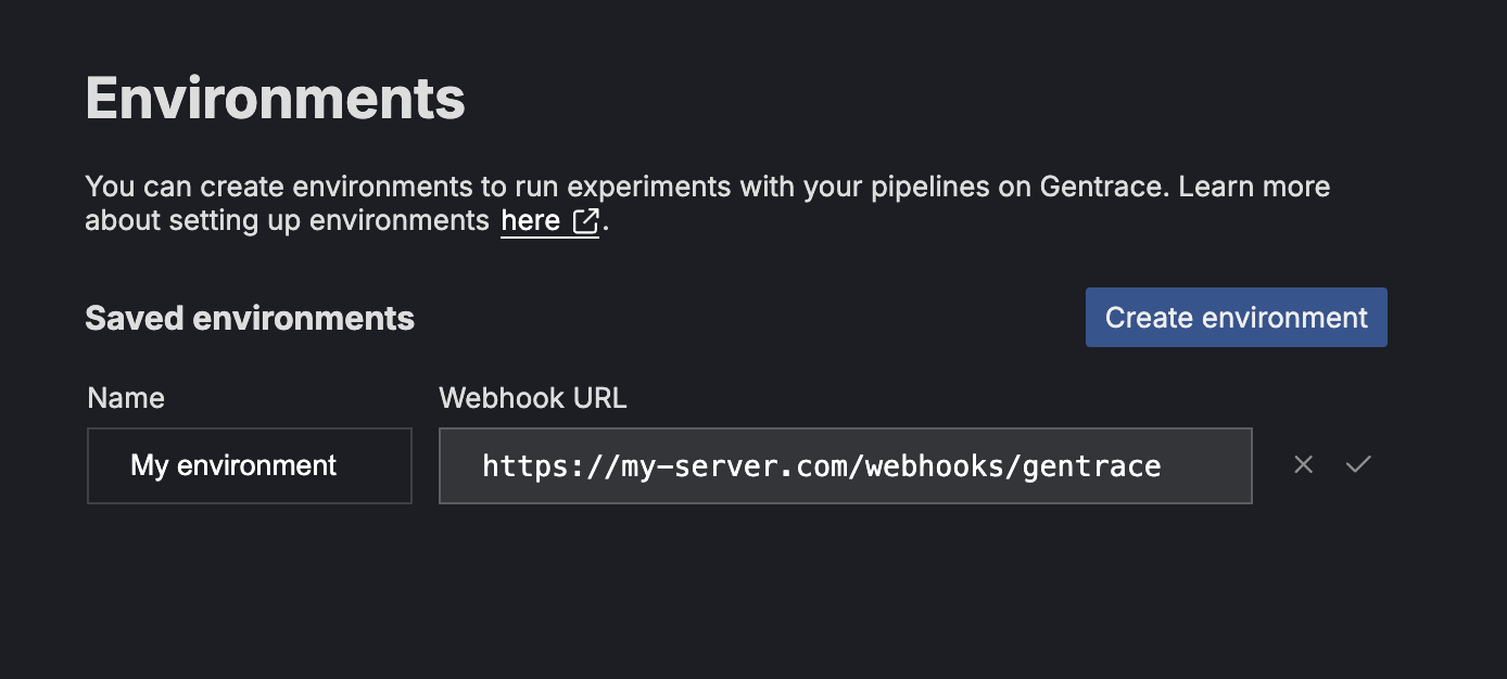 Create environment input